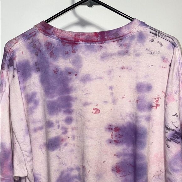Gildan Purple and Pink Tie-Dye Short Sleeve Tee - Picture 5 of 7